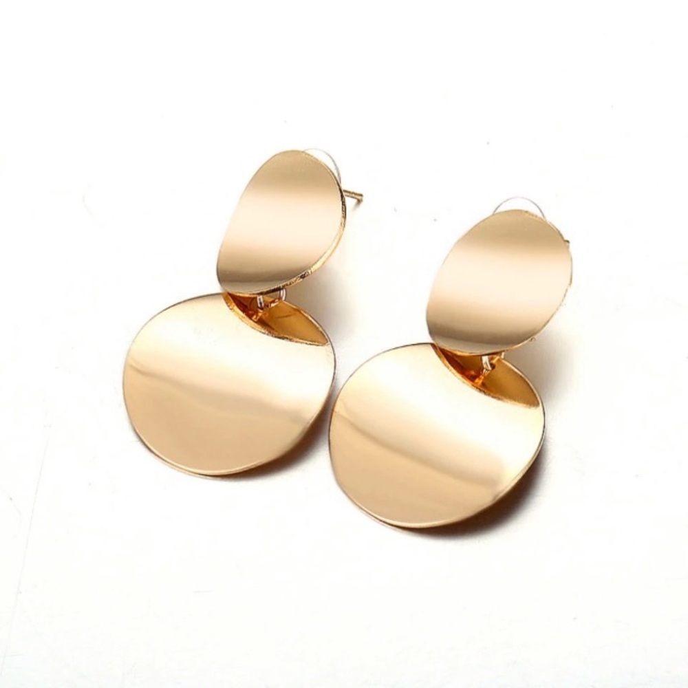 NEW!💙💎SMOOTH! SHINEY! GOLDEN CIRCLES!💎💙MODERN! - Picture 6 of 8
